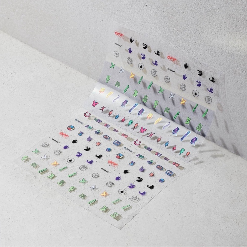 Off-White "Paperwork" Graphic Nail Adhesive